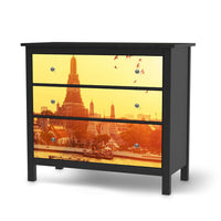 Möbelfolie Bangkok Sunset - IKEA Hemnes Kommode 3 Schubladen - schwarz
