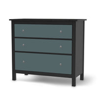 Möbelfolie Blaugrau Light - IKEA Hemnes Kommode 3 Schubladen - schwarz