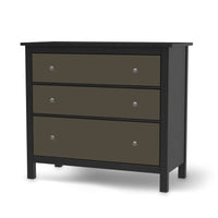 Möbelfolie Braungrau Dark - IKEA Hemnes Kommode 3 Schubladen - schwarz