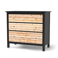 Möbelfolie Bright Planks - IKEA Hemnes Kommode 3 Schubladen - schwarz