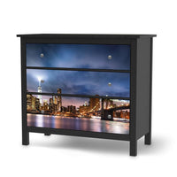 Möbelfolie Brooklyn Bridge - IKEA Hemnes Kommode 3 Schubladen - schwarz