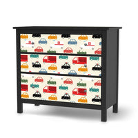 Möbelfolie Cars - IKEA Hemnes Kommode 3 Schubladen - schwarz