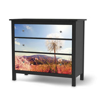 Möbelfolie Dandelion - IKEA Hemnes Kommode 3 Schubladen - schwarz