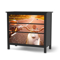 Möbelfolie Easy Rider - IKEA Hemnes Kommode 3 Schubladen - schwarz