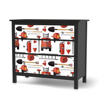 Möbelfolie Firefighter - IKEA Hemnes Kommode 3 Schubladen - schwarz