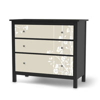 Möbelfolie Florals Plain 3 - IKEA Hemnes Kommode 3 Schubladen - schwarz