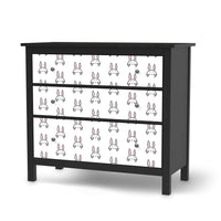 Möbelfolie Hoppel - IKEA Hemnes Kommode 3 Schubladen - schwarz
