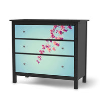 Möbelfolie Ikebana für Anfänger - IKEA Hemnes Kommode 3 Schubladen - schwarz