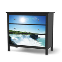 Möbelfolie Niagara Falls - IKEA Hemnes Kommode 3 Schubladen - schwarz