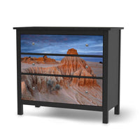 Möbelfolie Outback Australia - IKEA Hemnes Kommode 3 Schubladen - schwarz