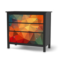 Möbelfolie Polygon - IKEA Hemnes Kommode 3 Schubladen - schwarz
