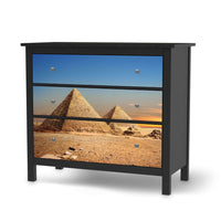 Möbelfolie Pyramids - IKEA Hemnes Kommode 3 Schubladen - schwarz