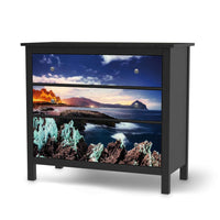 Möbelfolie Seaside - IKEA Hemnes Kommode 3 Schubladen - schwarz