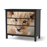 Möbelfolie Simba - IKEA Hemnes Kommode 3 Schubladen - schwarz