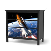 Möbelfolie Space Traveller - IKEA Hemnes Kommode 3 Schubladen - schwarz