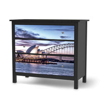 Möbelfolie Sydney - IKEA Hemnes Kommode 3 Schubladen - schwarz