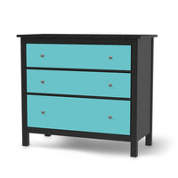 Möbelfolie Türkisgrün Light - IKEA Hemnes Kommode 3 Schubladen - schwarz