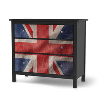 Möbelfolie Union Jack - IKEA Hemnes Kommode 3 Schubladen - schwarz