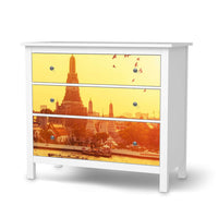 Möbelfolie Bangkok Sunset - IKEA Hemnes Kommode 3 Schubladen - weiss