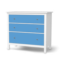 Möbelfolie Blau Light - IKEA Hemnes Kommode 3 Schubladen - weiss
