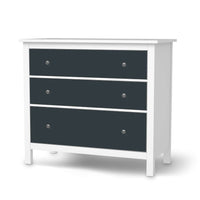 Möbelfolie Blaugrau Dark - IKEA Hemnes Kommode 3 Schubladen - weiss
