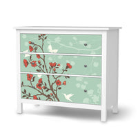 Möbelfolie Blütenzauber - IKEA Hemnes Kommode 3 Schubladen - weiss