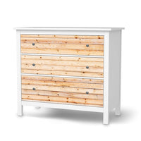 Möbelfolie Bright Planks - IKEA Hemnes Kommode 3 Schubladen - weiss