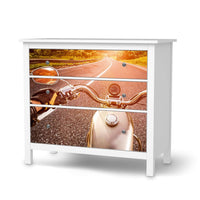 Möbelfolie Easy Rider - IKEA Hemnes Kommode 3 Schubladen - weiss
