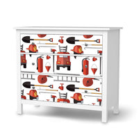 Möbelfolie Firefighter - IKEA Hemnes Kommode 3 Schubladen - weiss