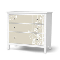Möbelfolie Florals Plain 3 - IKEA Hemnes Kommode 3 Schubladen - weiss