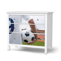Möbelfolie Footballmania - IKEA Hemnes Kommode 3 Schubladen - weiss