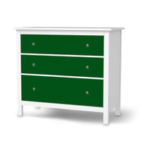 Möbelfolie Grün Dark - IKEA Hemnes Kommode 3 Schubladen - weiss