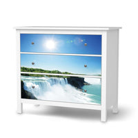 Möbelfolie Niagara Falls - IKEA Hemnes Kommode 3 Schubladen - weiss