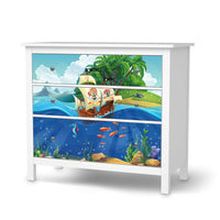 Möbelfolie Pirates - IKEA Hemnes Kommode 3 Schubladen - weiss
