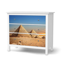 Möbelfolie Pyramids - IKEA Hemnes Kommode 3 Schubladen - weiss