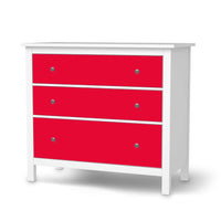 Möbelfolie Rot Light - IKEA Hemnes Kommode 3 Schubladen - weiss