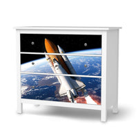 Möbelfolie Space Traveller - IKEA Hemnes Kommode 3 Schubladen - weiss