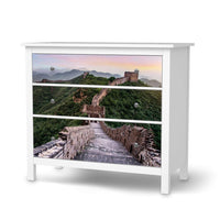 Möbelfolie The Great Wall - IKEA Hemnes Kommode 3 Schubladen - weiss