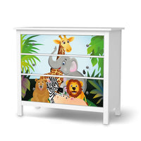 Möbelfolie Wild Animals - IKEA Hemnes Kommode 3 Schubladen - weiss