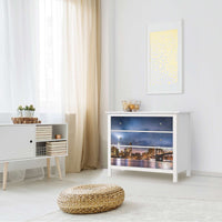 Möbelfolie Brooklyn Bridge - IKEA Hemnes Kommode 3 Schubladen - Wohnzimmer