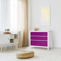 Möbelfolie Flieder Dark - IKEA Hemnes Kommode 3 Schubladen - Wohnzimmer