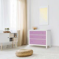 Möbelfolie Flieder Light - IKEA Hemnes Kommode 3 Schubladen - Wohnzimmer