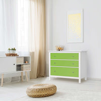 Möbelfolie Hellgrün Dark - IKEA Hemnes Kommode 3 Schubladen - Wohnzimmer