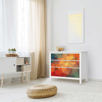 Möbelfolie Polygon - IKEA Hemnes Kommode 3 Schubladen - Wohnzimmer