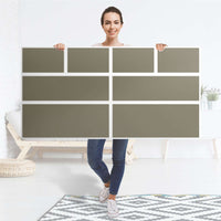 Möbelfolie Braungrau Light - IKEA Hemnes Kommode 8 Schubladen - Folie