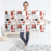 Möbelfolie Firefighter - IKEA Hemnes Kommode 8 Schubladen - Folie