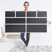 Möbelfolie Grau Dark - IKEA Hemnes Kommode 8 Schubladen - Folie