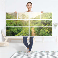 Möbelfolie Green Tea Fields - IKEA Hemnes Kommode 8 Schubladen - Folie
