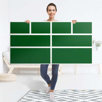 Möbelfolie Grün Dark - IKEA Hemnes Kommode 8 Schubladen - Folie