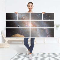 Möbelfolie Milky Way - IKEA Hemnes Kommode 8 Schubladen - Folie
